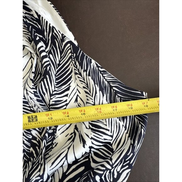 Club Monaco Priscilla Womens Jumpsuit Blue/White Leaf Print Halter Neck Size 12 - Picture 8 of 8